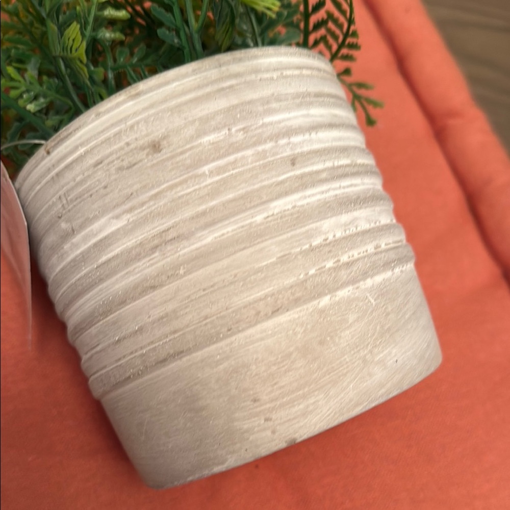 Decorative Greenery in White and Gray Planters - Picture 5 of 8